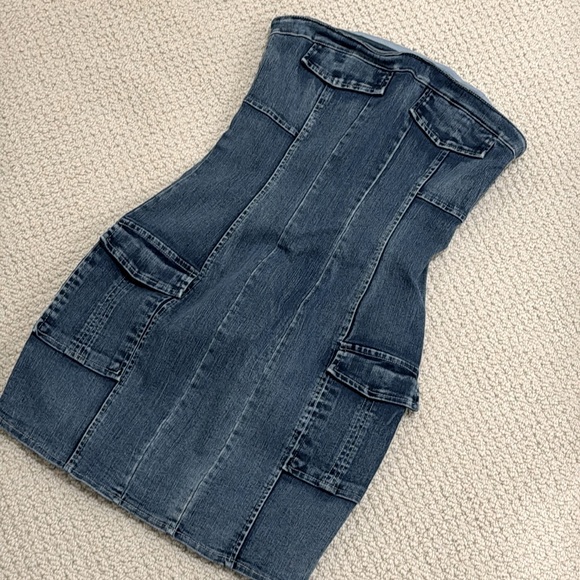 Windsor Denim Strapless Dress - Picture 1 of 3